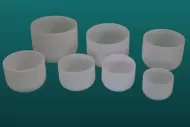8 -14" Chakra set 432hz tuned frosted quartz crystal singing bowls