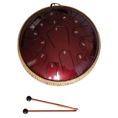 12" Tongue drum, high spec, C major, tuned to 440 hz, with case
